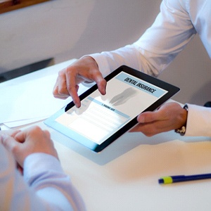 dental insurance form on a tablet